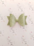 Vintage Embossed Faux Leather Bows