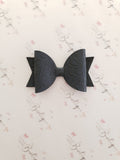Vintage Embossed Faux Leather Bows