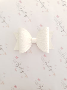 Vintage Embossed Faux Leather Bows