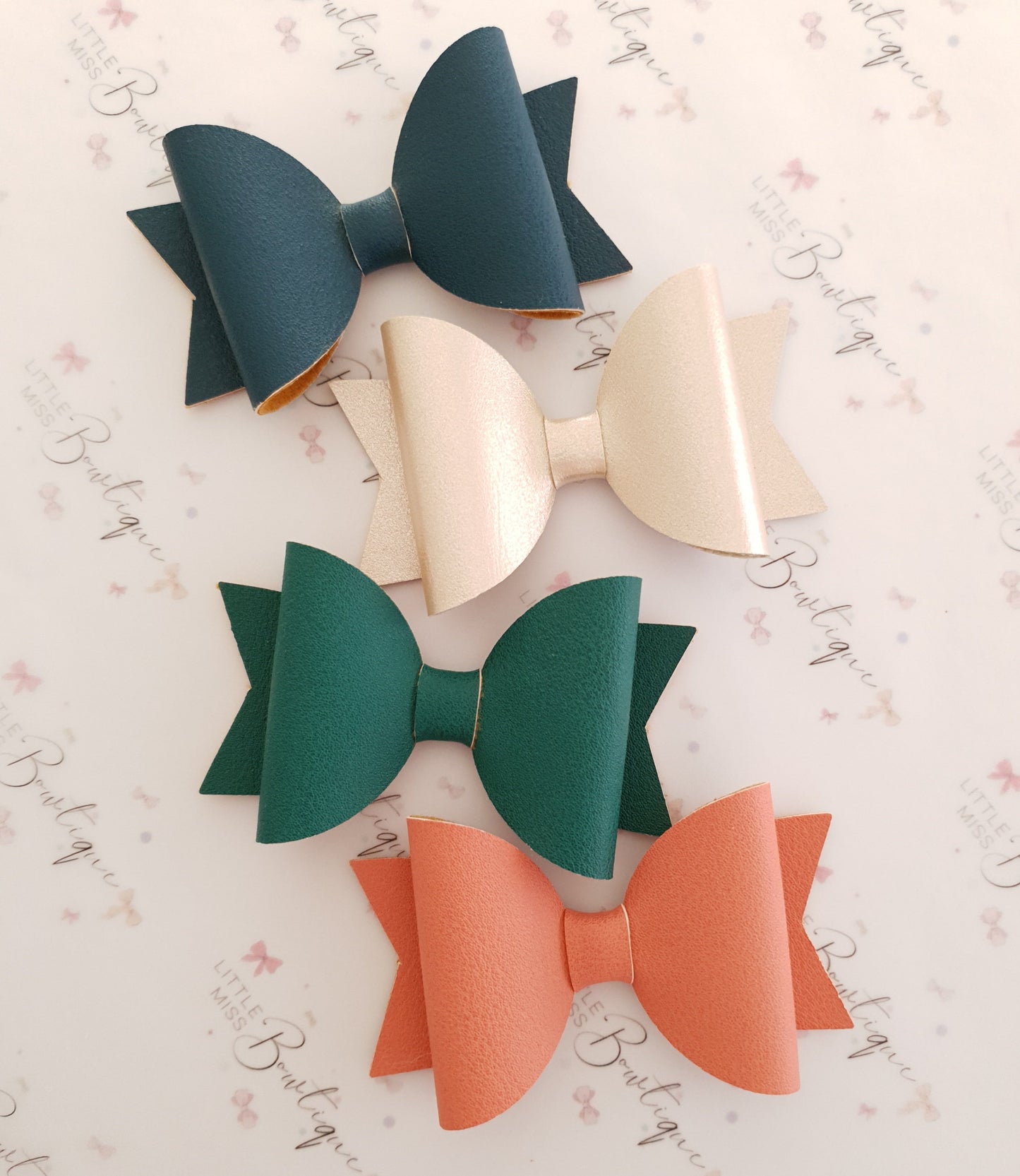 Luxe Smooth Leather Hair Bows