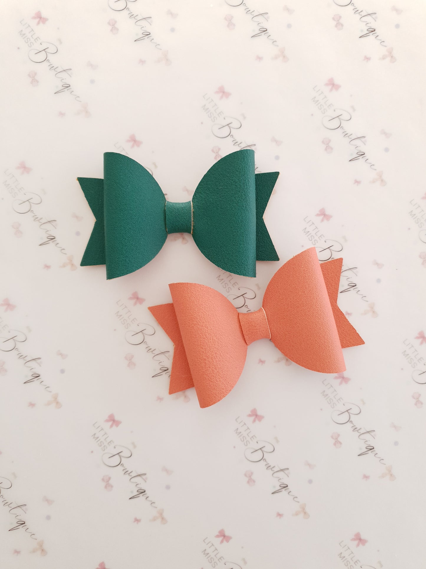Luxe Smooth Leather Hair Bows