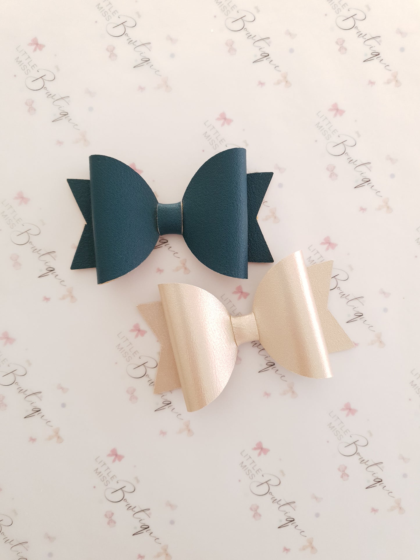 Luxe Smooth Leather Hair Bows