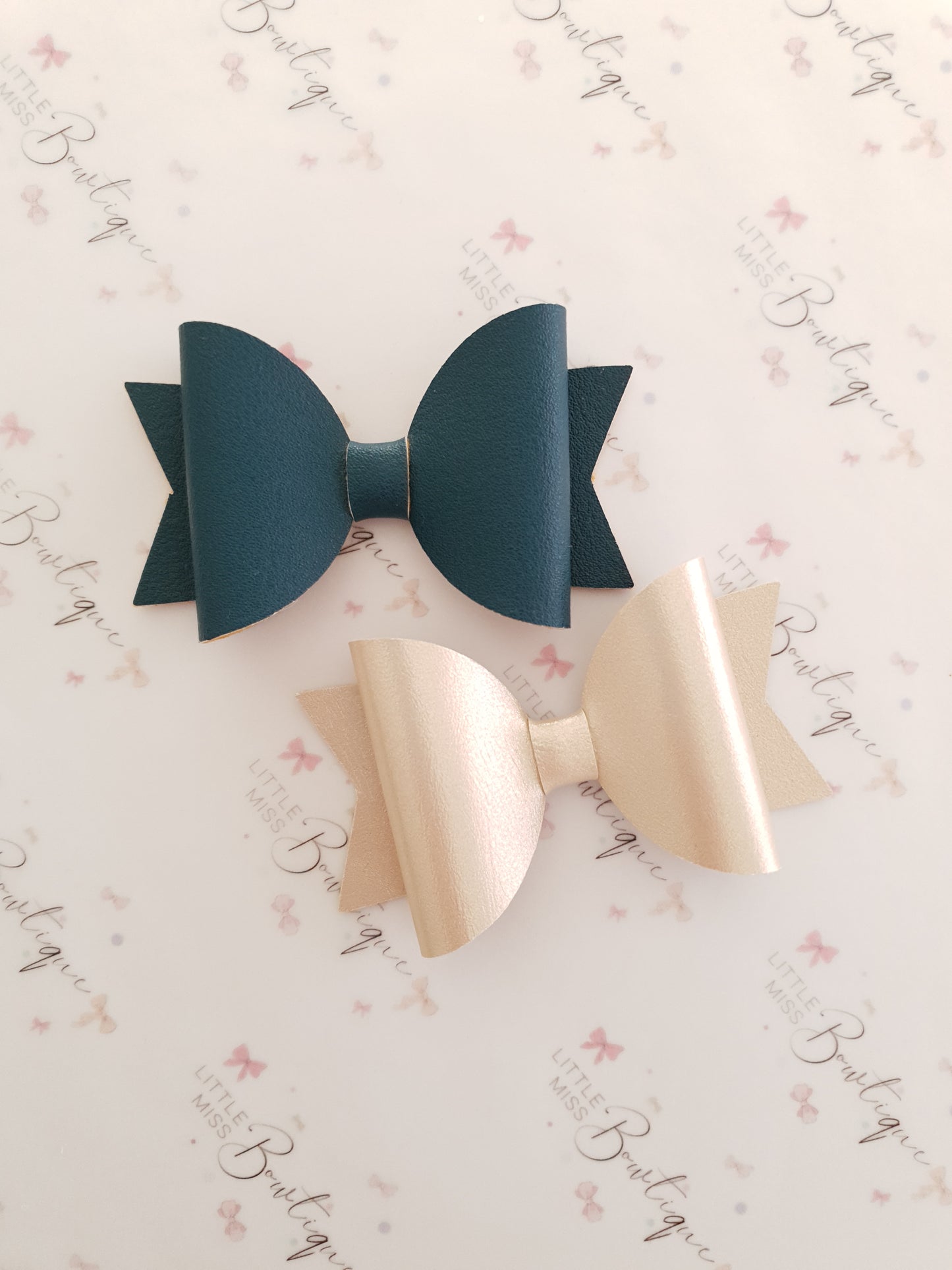 Luxe Smooth Leather Hair Bows