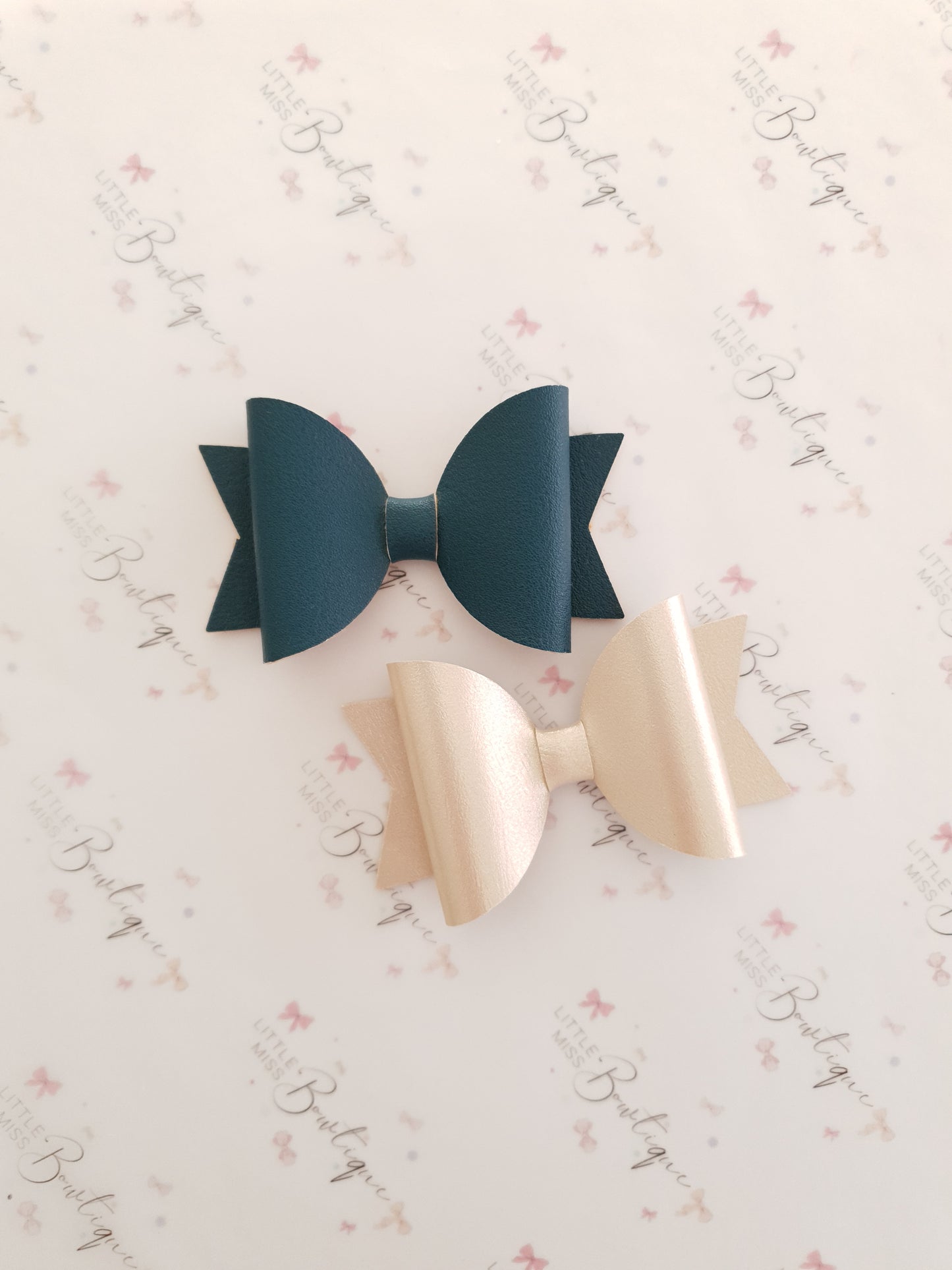 Luxe Smooth Leather Hair Bows