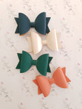 Luxe Smooth Leather Hair Bows