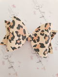 Suede Leopard Bows