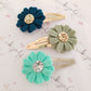 Green Daisy Snap Clips