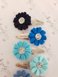 Blue Daisy Snap Clips