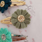 Green Daisy Snap Clips