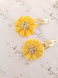 Yellow Daisy Snap Clips