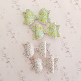 Faux Leather and Glitter Pigtail Bows (44 colours)