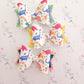 Rainbow Dinosaur Bows