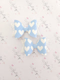 Pastel Hearts Leatherette Bow