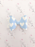 Pastel Hearts Leatherette Bow