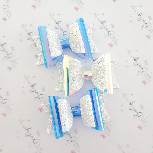 Blue and Iridescent Sparkle Bows (2 Colours)