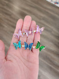 Rhinestone Butterfly French Barrette (3 colours)