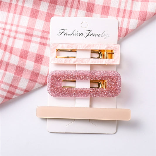 Pink/Nude Hair Clips 3pk