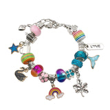 Rainbow Charm Bracelet DIY Kit 88 piece set