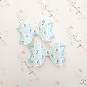 Checkered Bluey/Bingo Bows