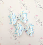 Checkered Bluey/Bingo Bows