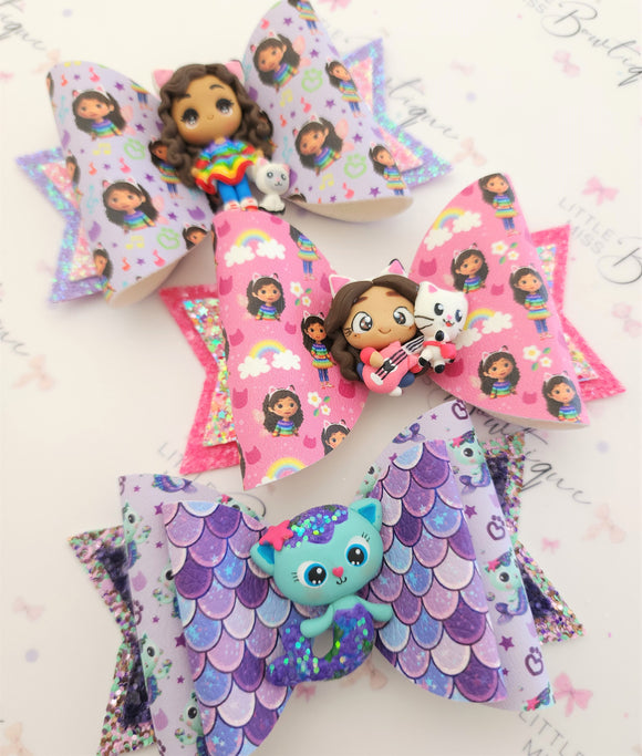Gabby Inspired Clay Bows (6 characters/options)