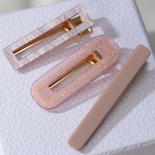 Pink/Nude Hair Clips 3pk