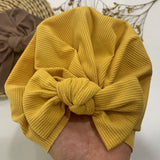 Ribbed Bow Baby Turban