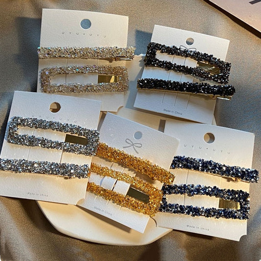 Rhinestone Hair Fringe Clips