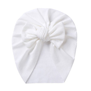 Ribbed Bow Baby Turban