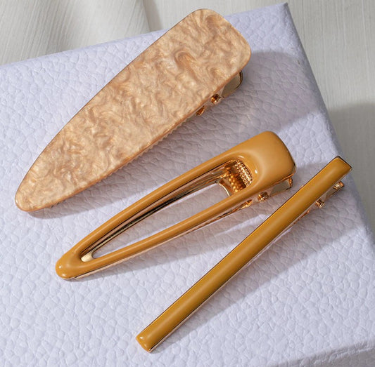 Mustard Fringe Clip Set