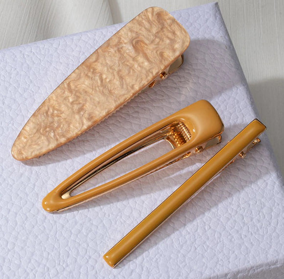 Mustard Fringe Clip Set