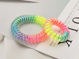 Rainbow Coil Hair Ties (2pk)