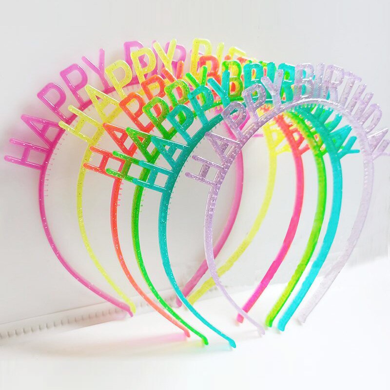 Glitter Perplex Birthday Headbands (7 Colours)