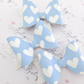 Pastel Hearts Leatherette Bow