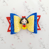Snow White Clay Bow
