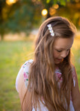 Iridescent Hearts Fringe Clips