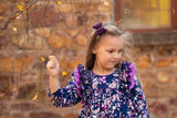 Plum Merino Wool Felt Bow