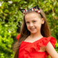 Black/Red Floral Cat Ears