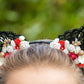 Black/Red Floral Cat Ears
