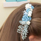 Baby Blue Floral Comb