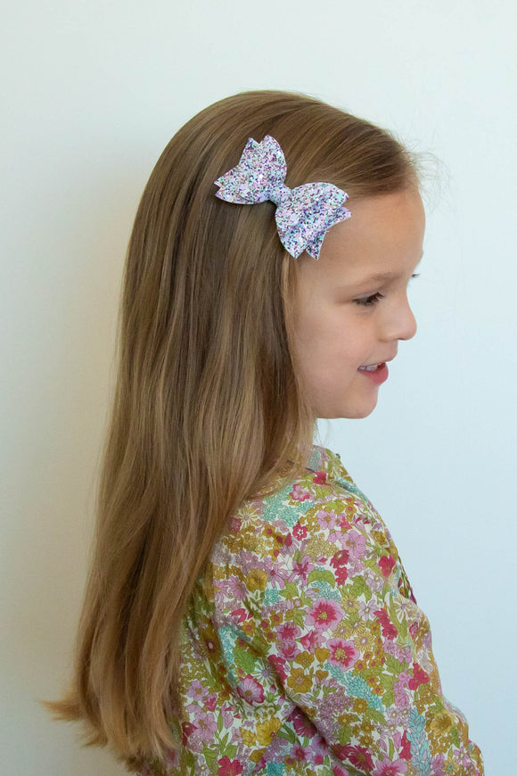 Purple Sprinkles Double Bow
