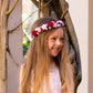 Royal Red  flower crown