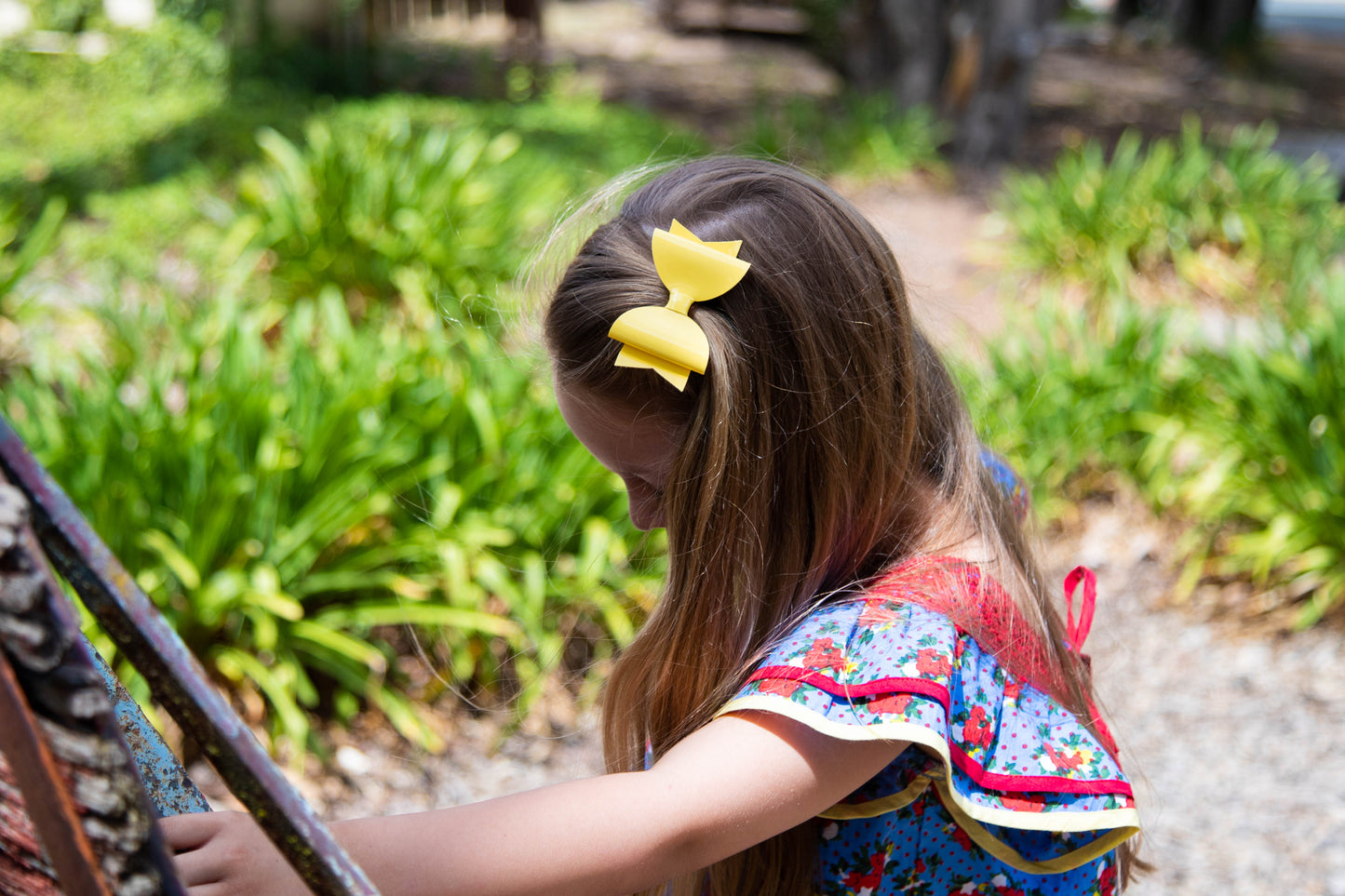 Yellow Patent Bow