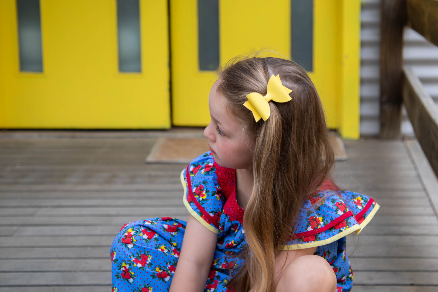 Yellow Patent Bow