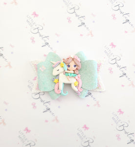 Mint/ White Unicorn Rider