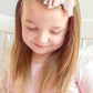 Suede Dusty Pink Double Bow