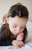 Black Personalised Bow