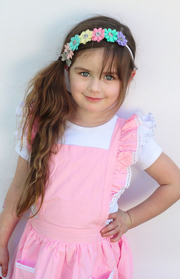 Rainbow Daisy Felt Headband