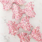 glitter hair bow, sparkle hair bow, headband, hair clip, handmade 