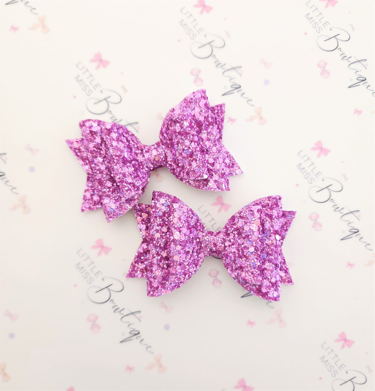 Purple Double Glitter Bow